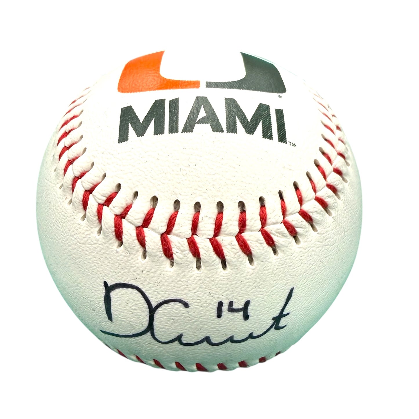 Miami Hurricanes Student Athlete #14 Daniel Cuvet Autographed Baseball