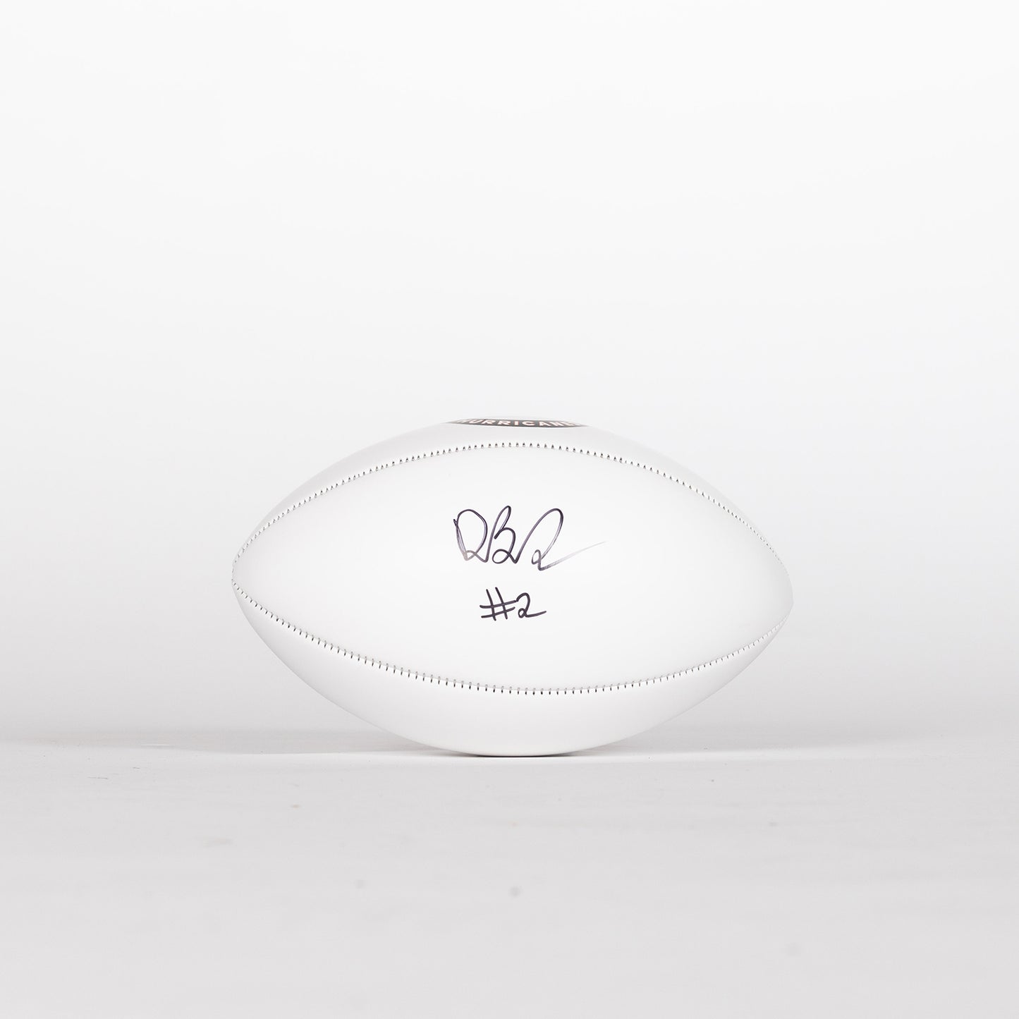 Baden Sports Miami Hurricanes Student Athlete #2 Damari Brown Autographed White Full Size Football