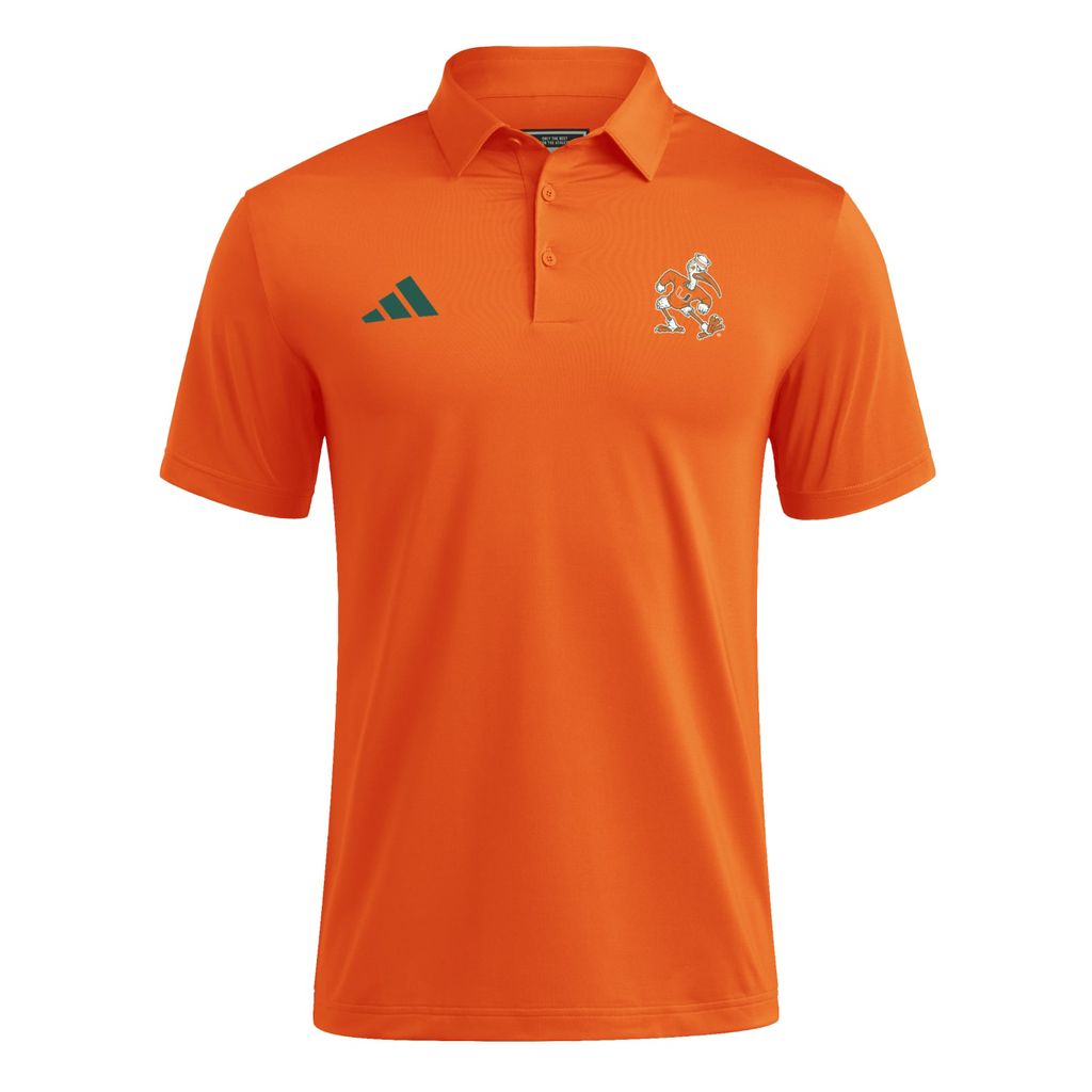 adidas Miami Hurricanes Orange Ultimate365 Sebastian Polo