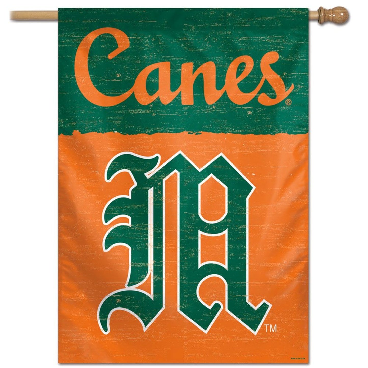 WinCraft University of Miami 28" x 40" Vintage Collegiate Vertical Flag