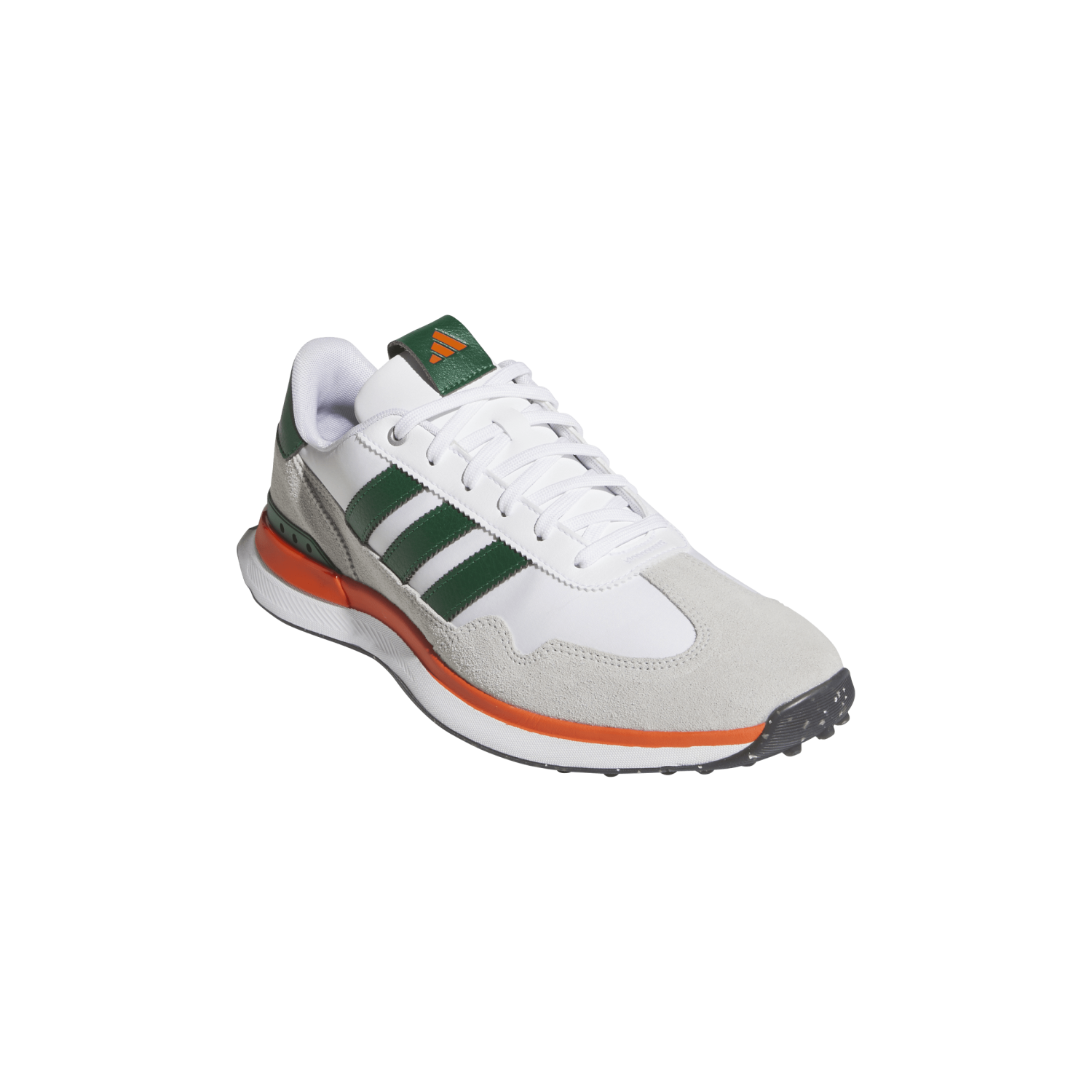 adidas Miami Hurricanes Textile Spikeless Golf Shoes Miami Team Store adidas Miami Hurricanes Textile Spikeless Golf Shoes Miami Team Store