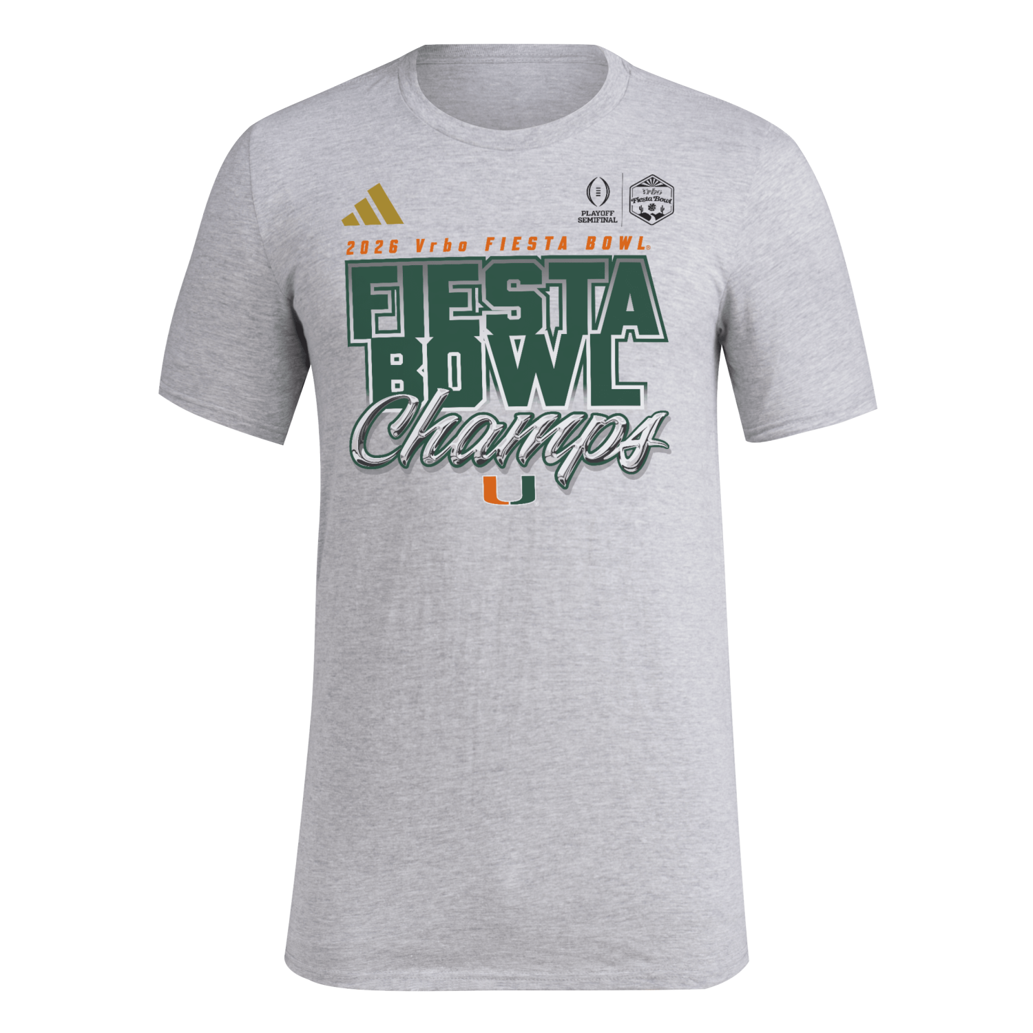 トップス c0mi dot ribbon sweat / gray adidas Miami Hurricanes Grey 2025 Vrbo Fiesta Bowl Champions T
