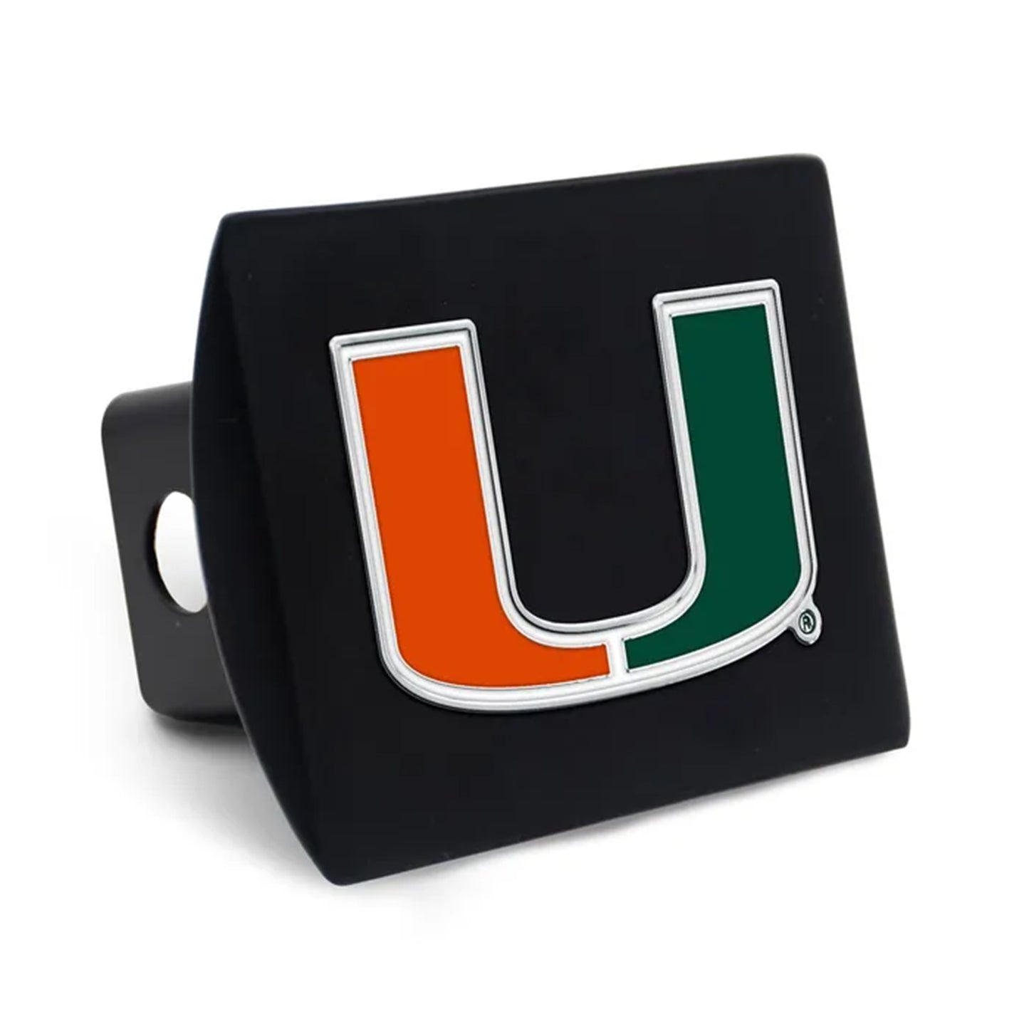 WinCraft Miami Hurricanes Black U Logo Hitch Cover