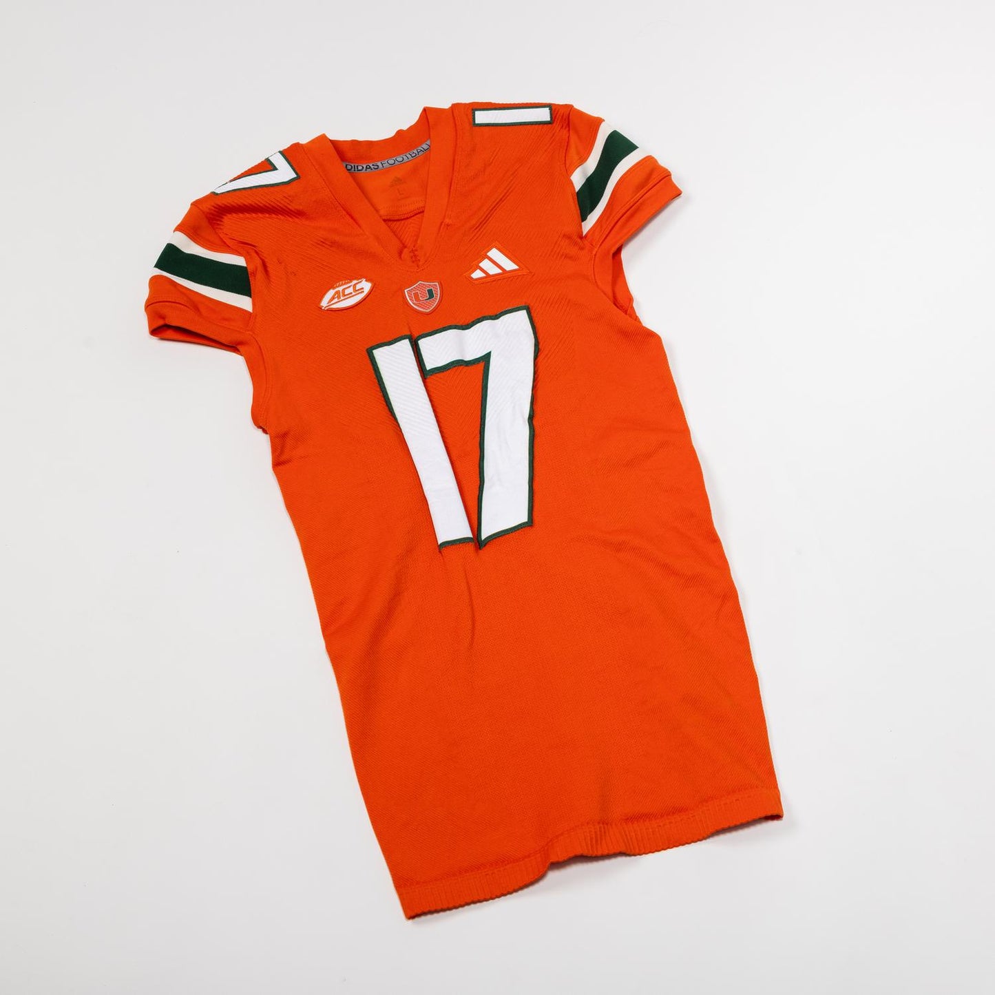 adidas Miami Hurricanes 2024 Student Athlete #17 Bobby Washington, Jr. Autographed Orange Game-Worn Football Jersey