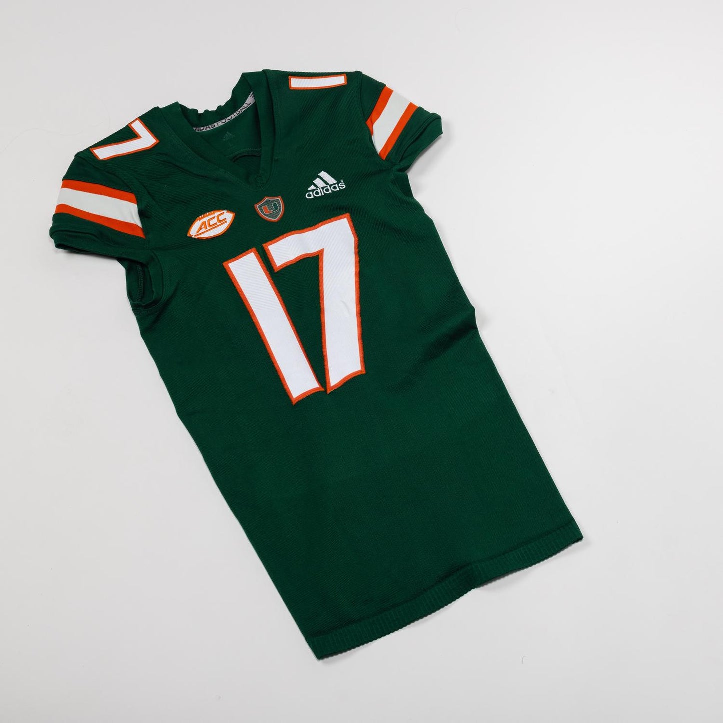 adidas Miami Hurricanes 2023 Student Athlete #17 Bobby Washington, Jr. Autographed Green Game-Worn Football Jersey