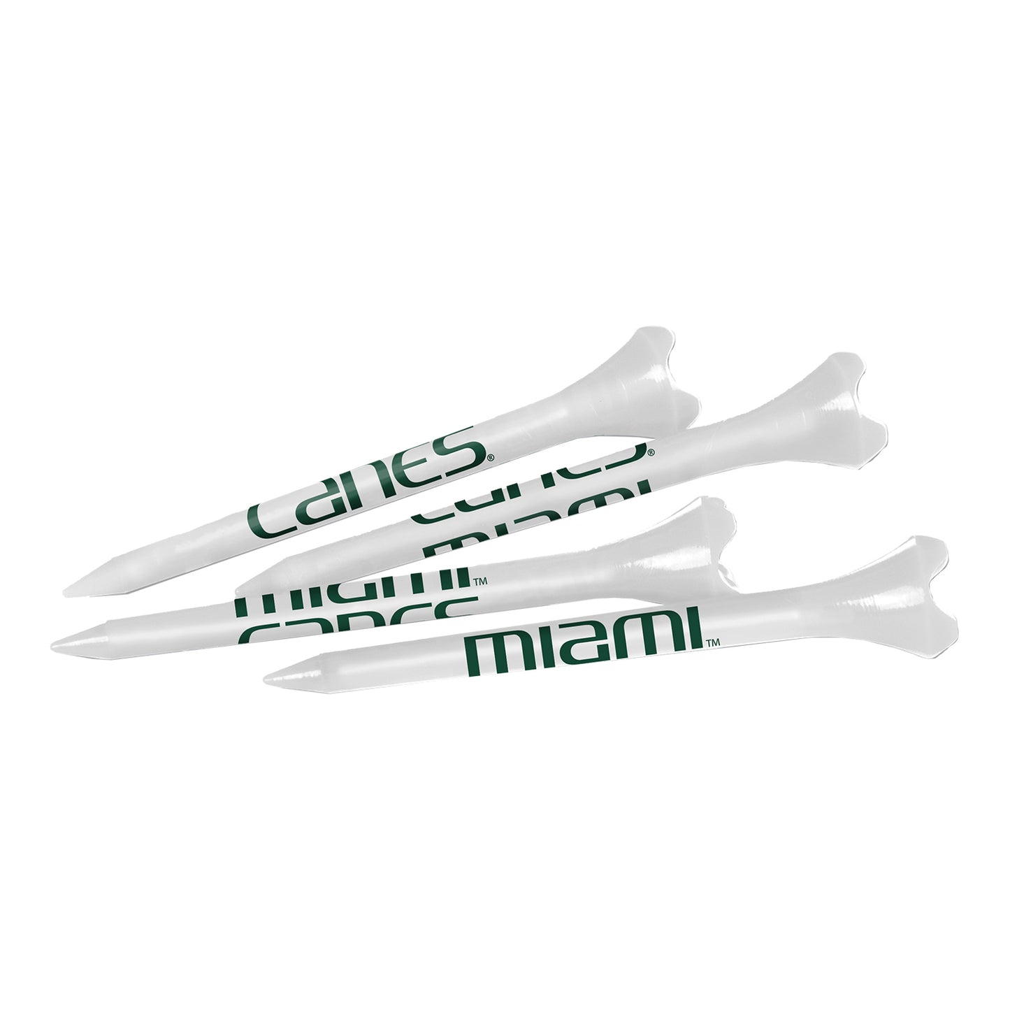 WinCraft Miami Hurricanes White Golf Tees