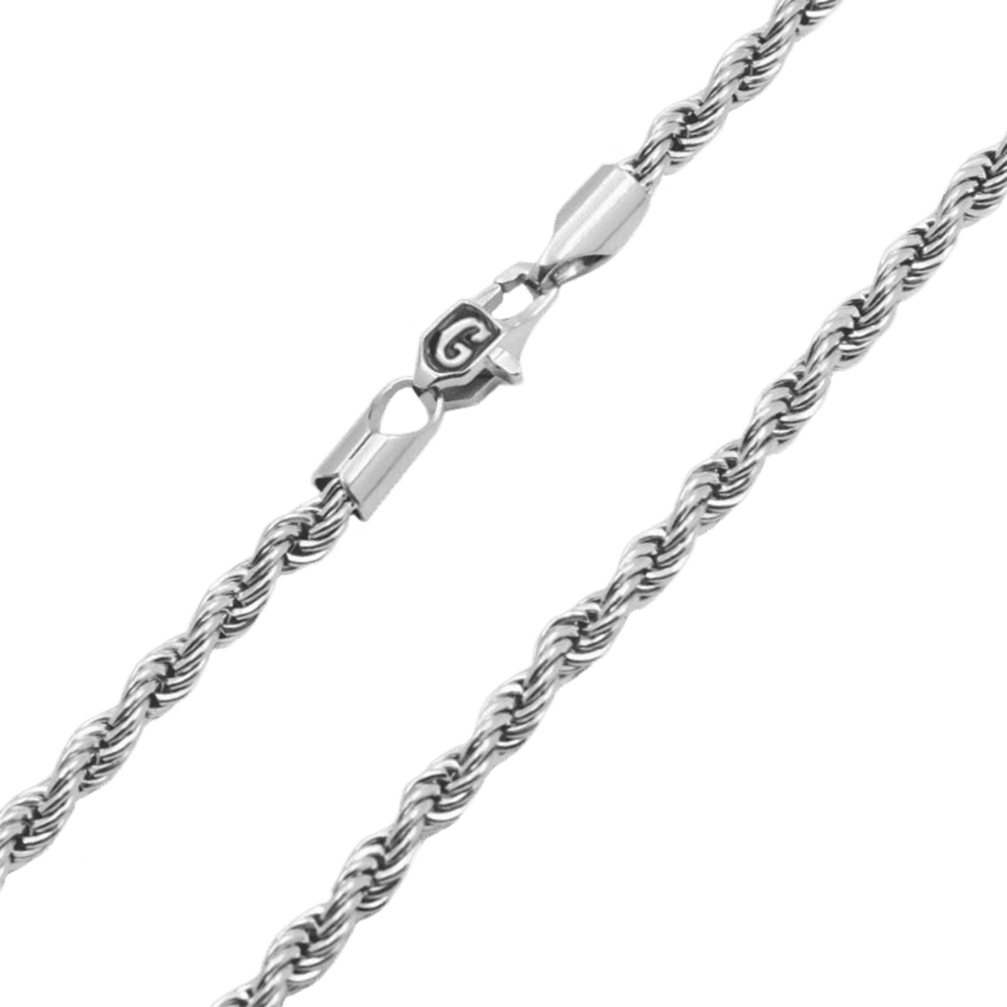 GLD Miami Hurricanes White Gold Sebastian the Ibis Pendant 4mm Rope Chain 20"