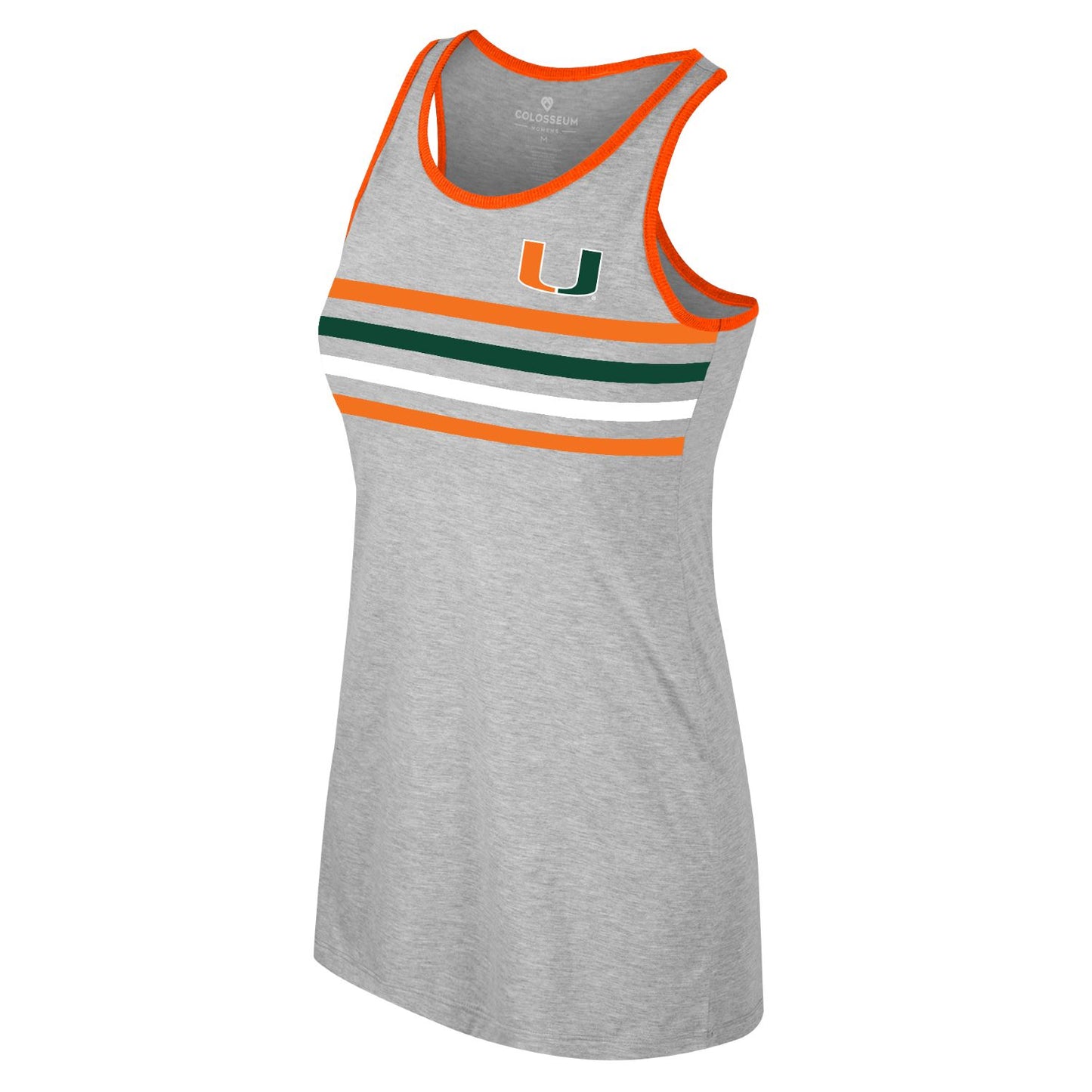 Colosseum Women's Miami Hurricanes Grey Tank Dress