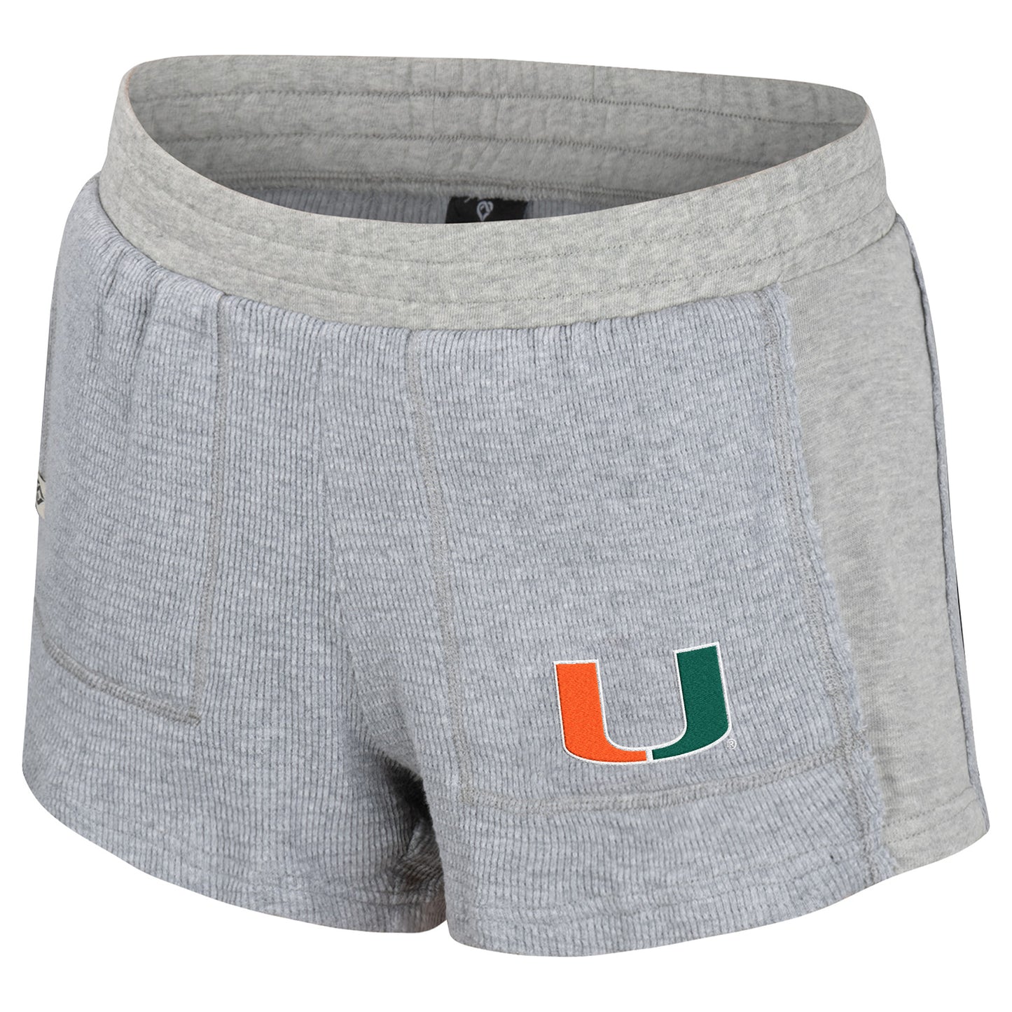 Colosseum Miami Hurricanes Women's Grey Waffle Shorts
