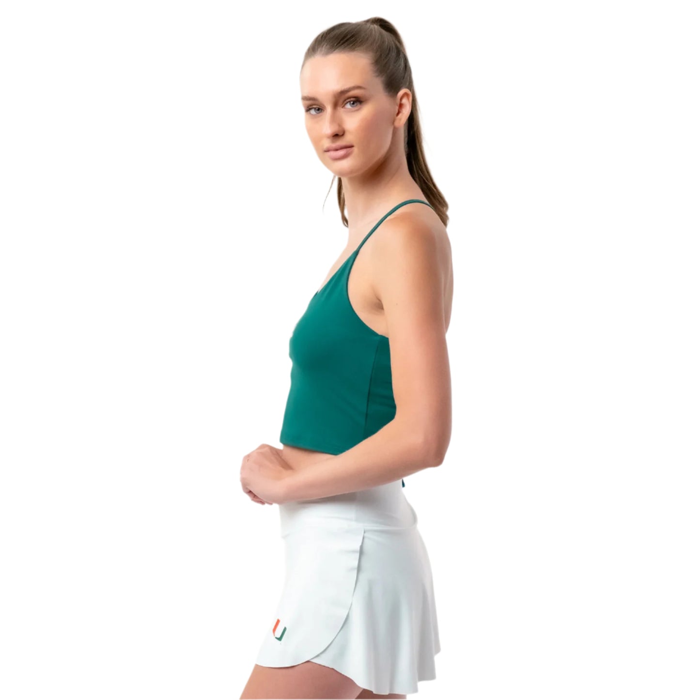 ESTABLISHED & CO. Miami Hurricanes Women's Green Campus Rec Tank