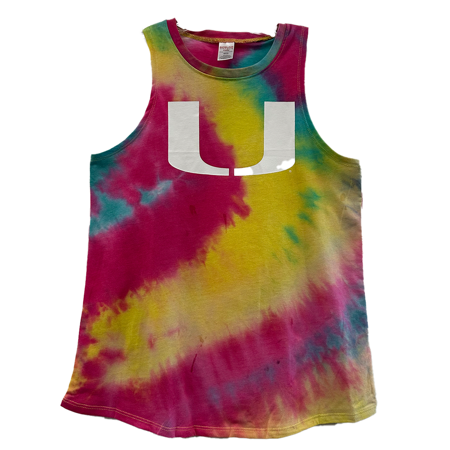 Concepts Sport Miami Hurricanes Women's Tie Dye U Logo Tank Top