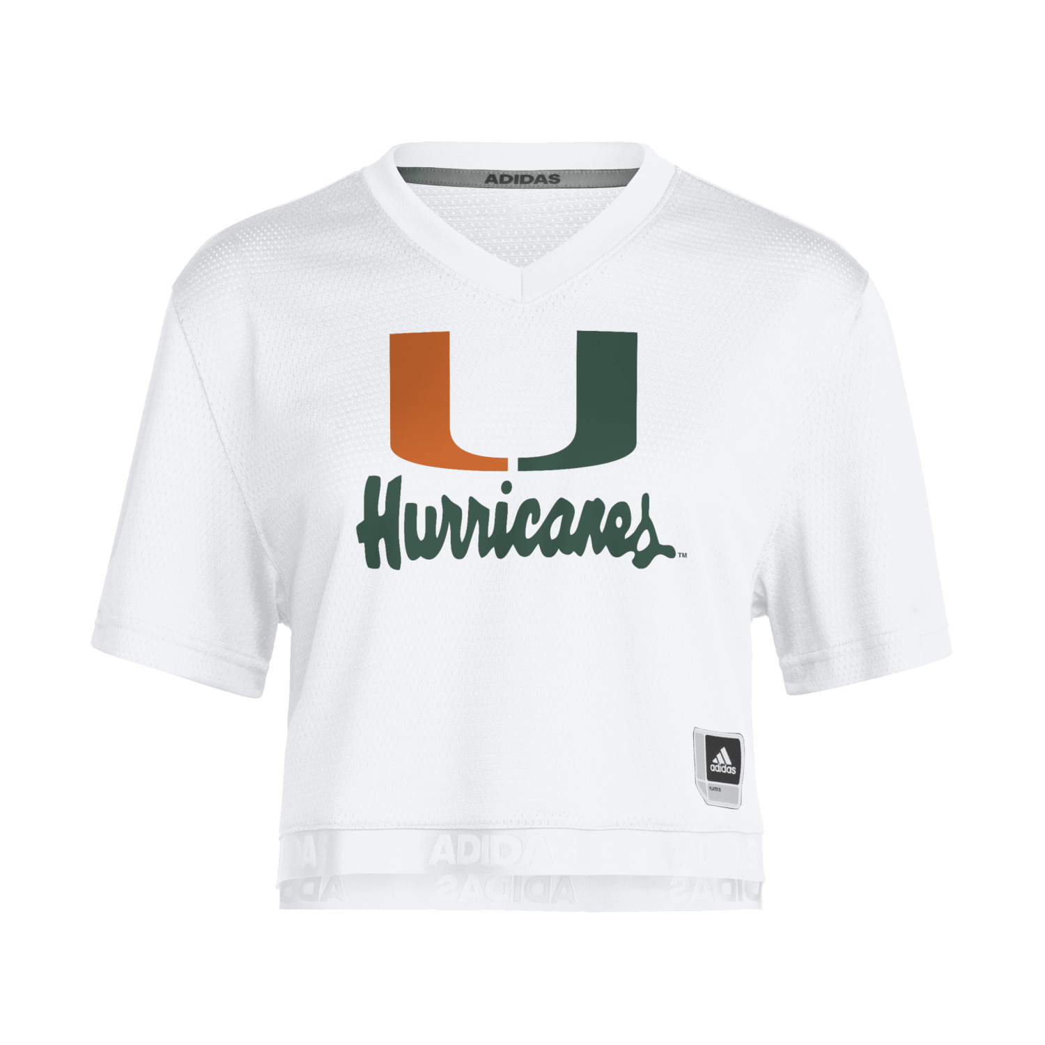 adidas Miami Hurricanes Women's White Cropped Jersey – Miami Team
