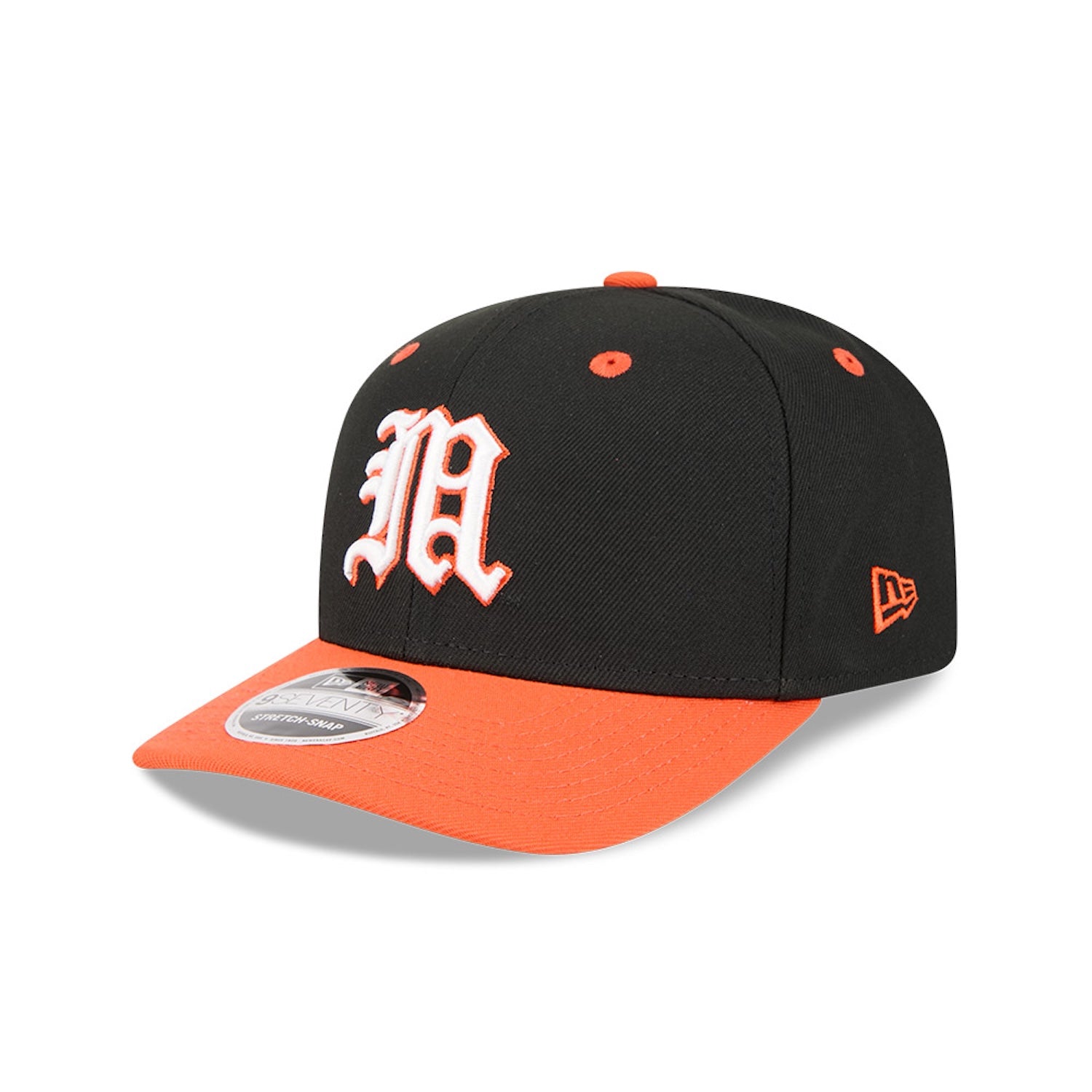 帽子 mi-ha New Era Miami Hurricanes Black and Orange Old English 