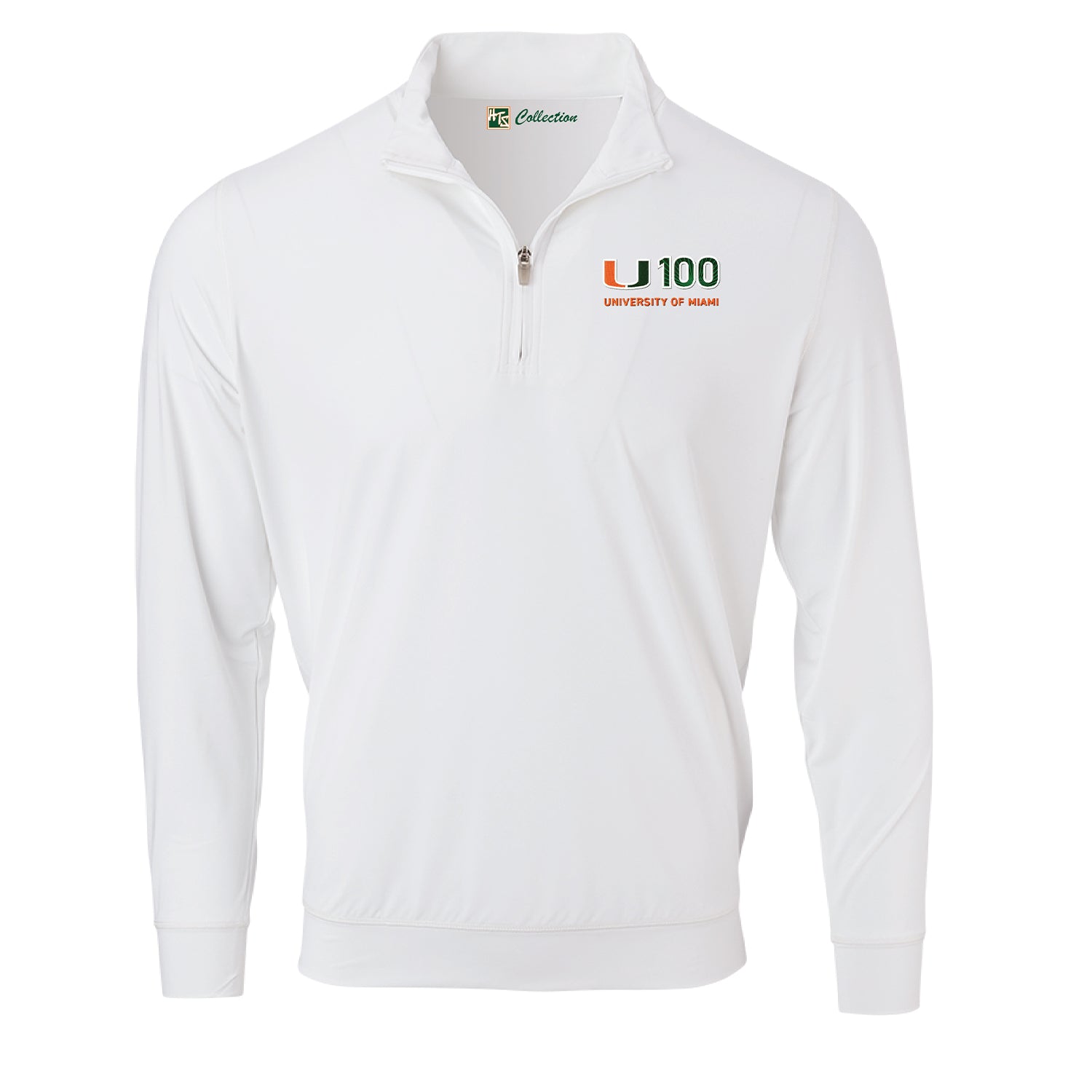 Full Turn Miami Hurricanes White U100 1/4 Zip Jacket – Miami Team