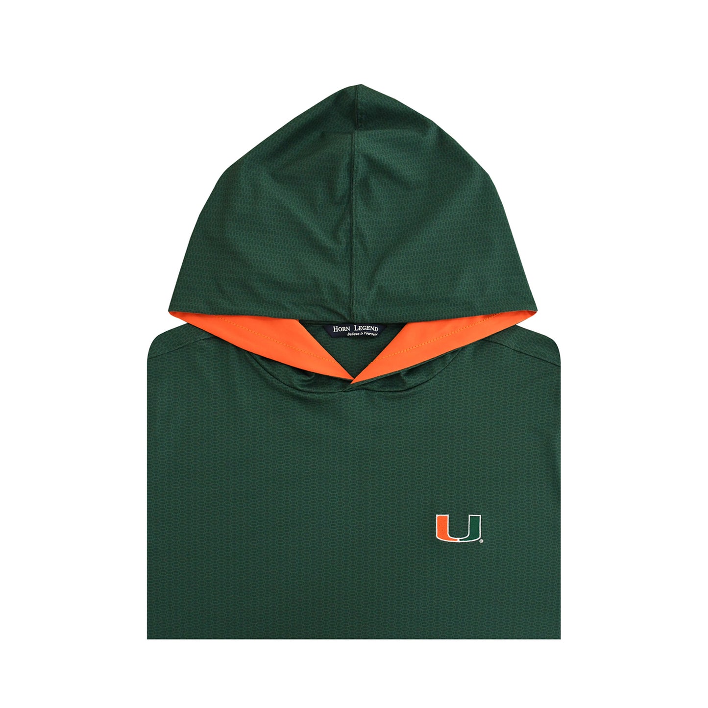 Horns Legends Miami Hurricanes Green Weave Performance Sweatshirt