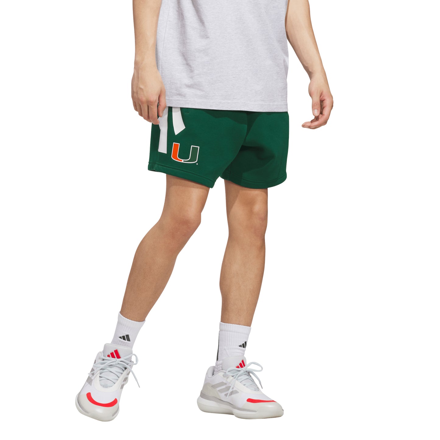 adidas Miami Hurricanes Green 7" U Sideline Shorts