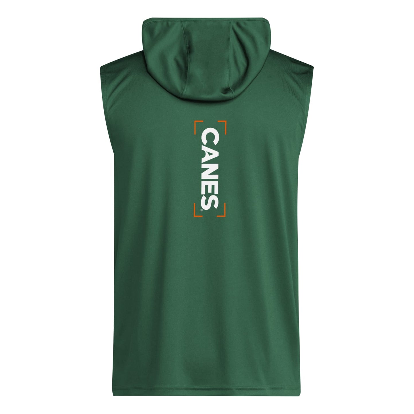 adidas Miami Hurricanes Green Football Sleeveless Hooded Performance Shirt