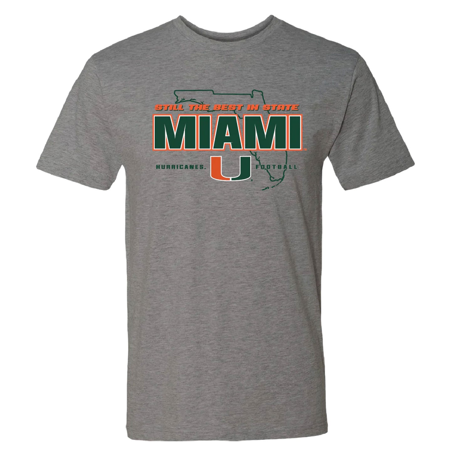 FloGrown Miami Hurricanes Gray Still the Best in State Football T-Shirt