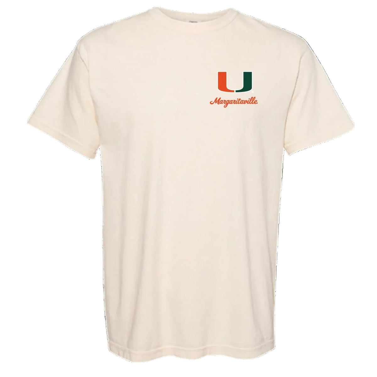 Something Inked Miami Hurricanes Cream Margaritaville Ibis T-Shirt