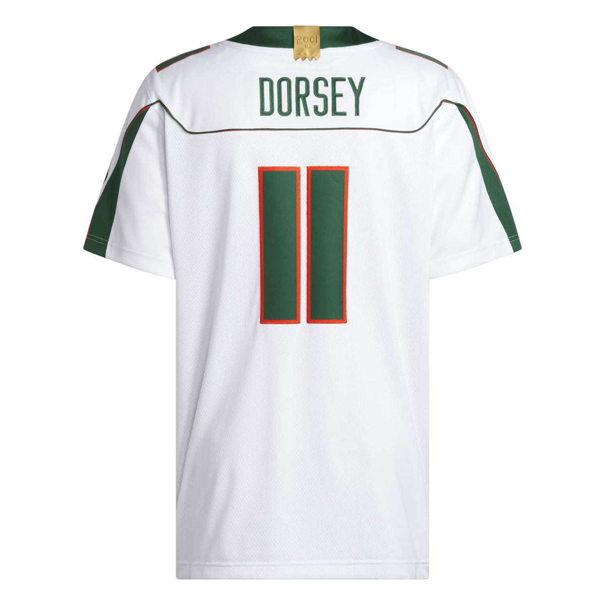 adidas Miami Hurricanes White 2001 Collection Premier #11 Ken Dorsey Jersey