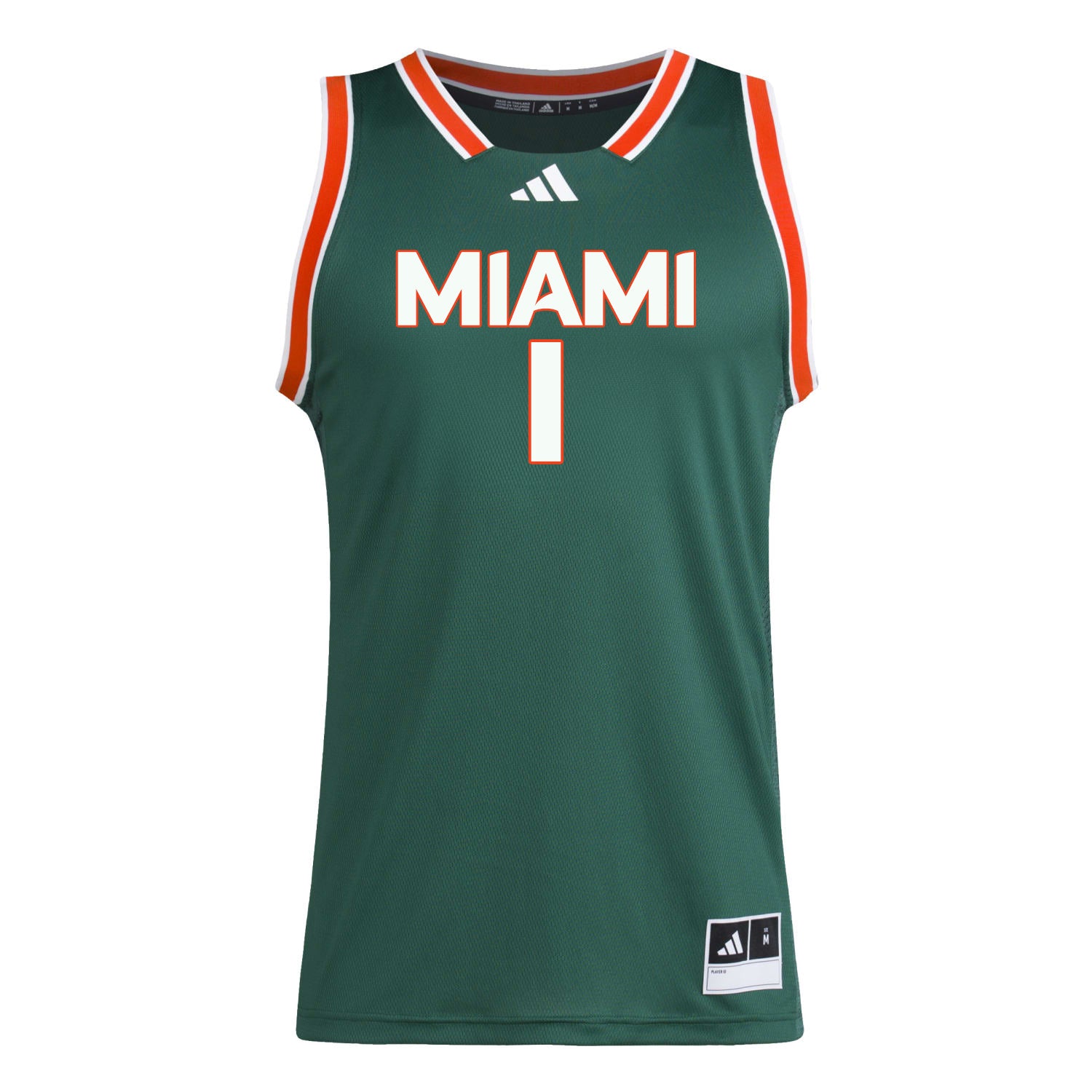 adidas Miami Hurricanes Green #1 Swingman Jersey – Miami Team Store