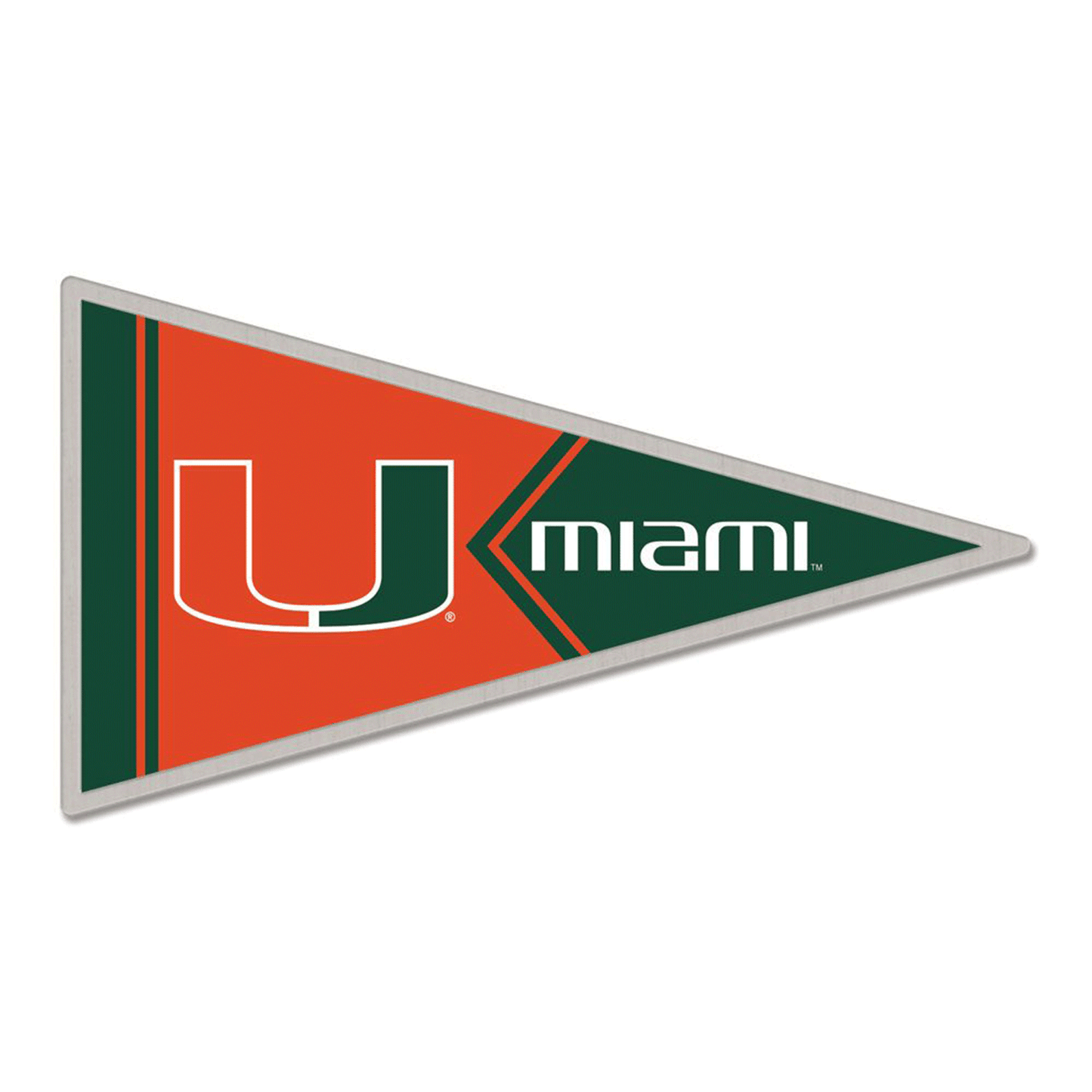 WinCraft Miami Hurricanes Pennant U Miami Lapel Pin