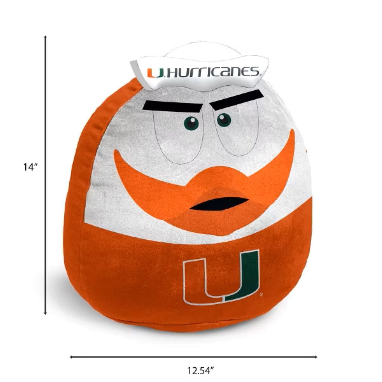 Pegasus Miami Hurricanes Sebastian the Ibis Plushie Pillow