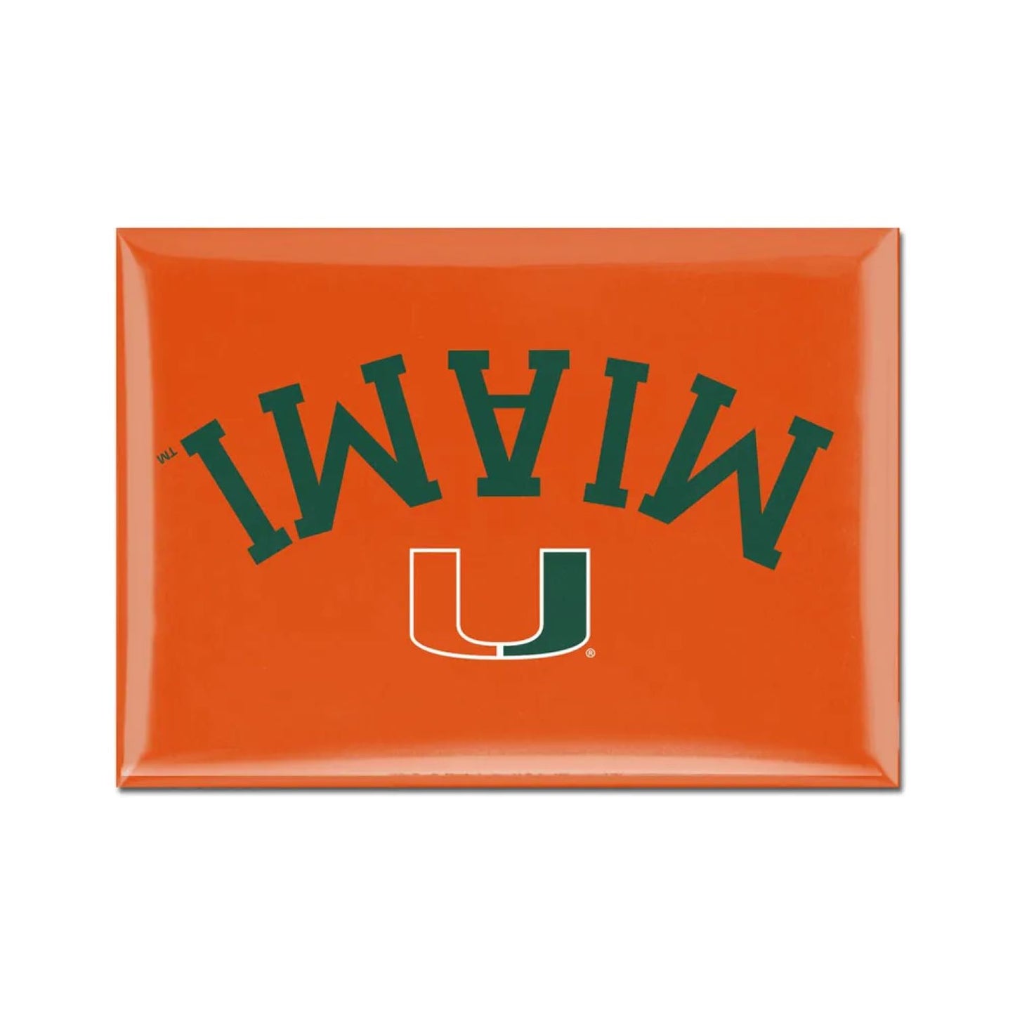 WinCraft Miami Hurricanes Orange Turnover Fridge Magnet