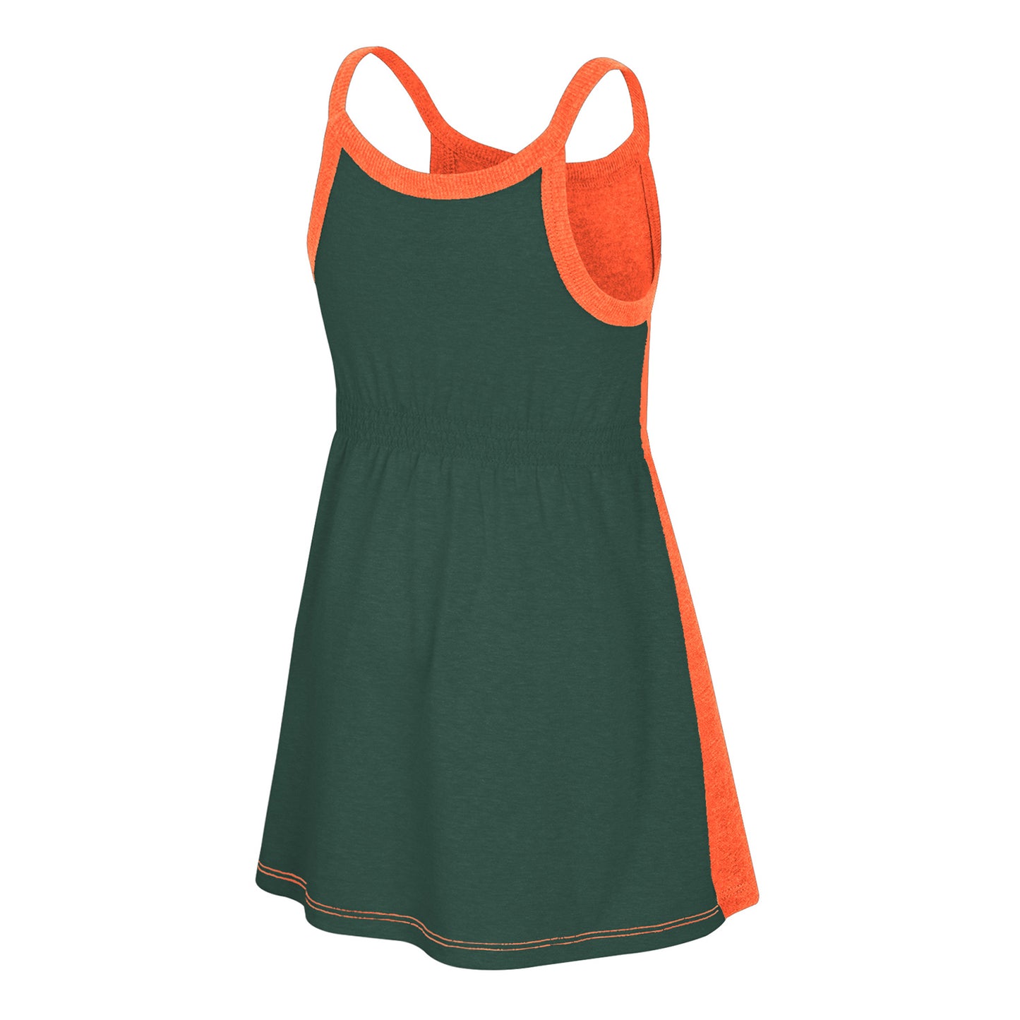 Colosseum Miami Hurricanes Toddler Orange and Green Flare Dress