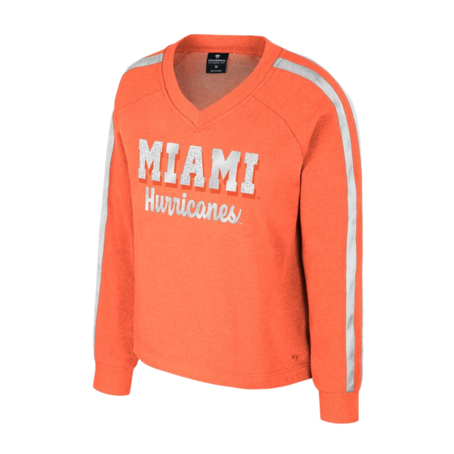 Colosseum Miami Hurricanes Orange Youth V-Neck Sweatshirt