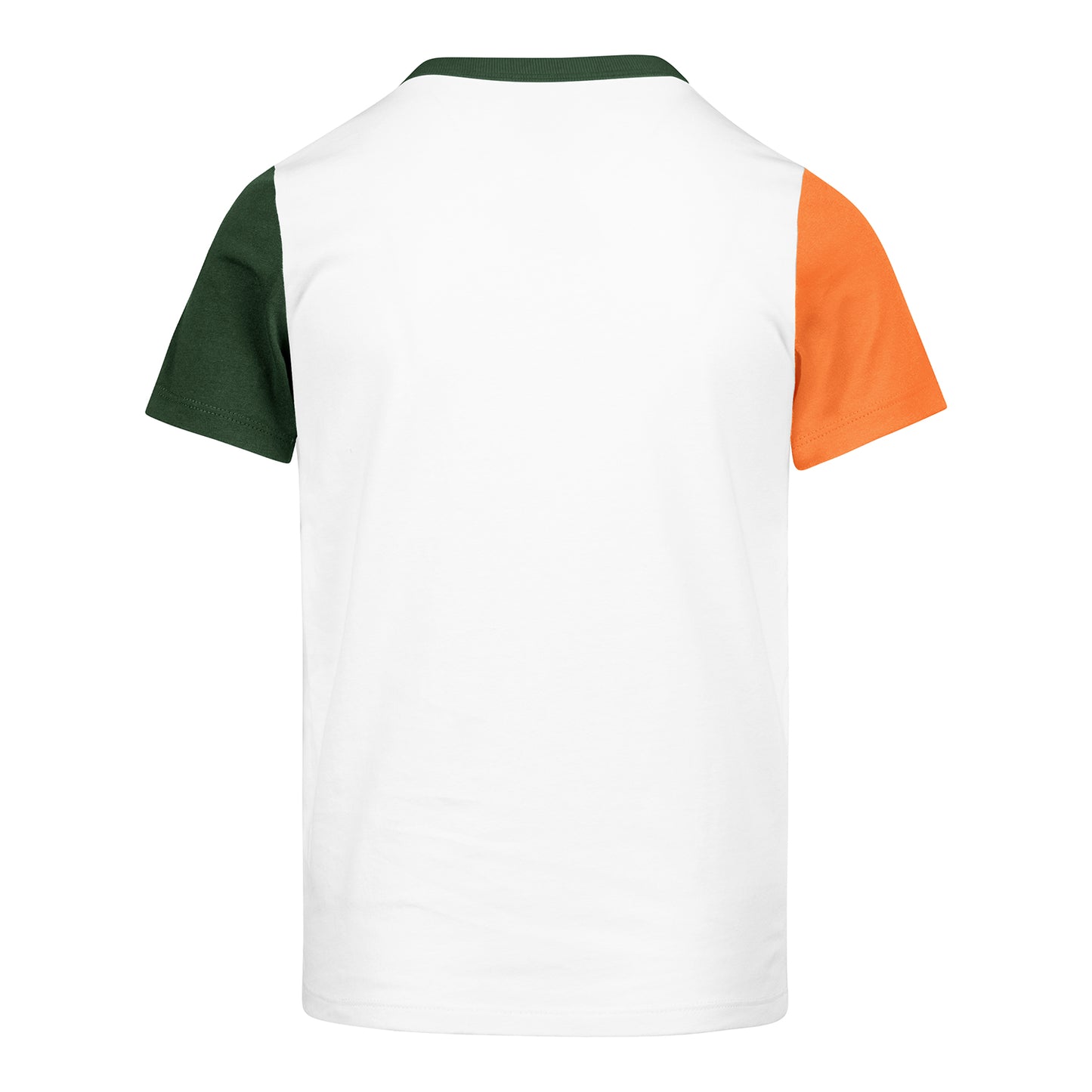 '47 Brand Miami Hurricanes Youth White Multi Color Sleeve U Logo T-Shirt
