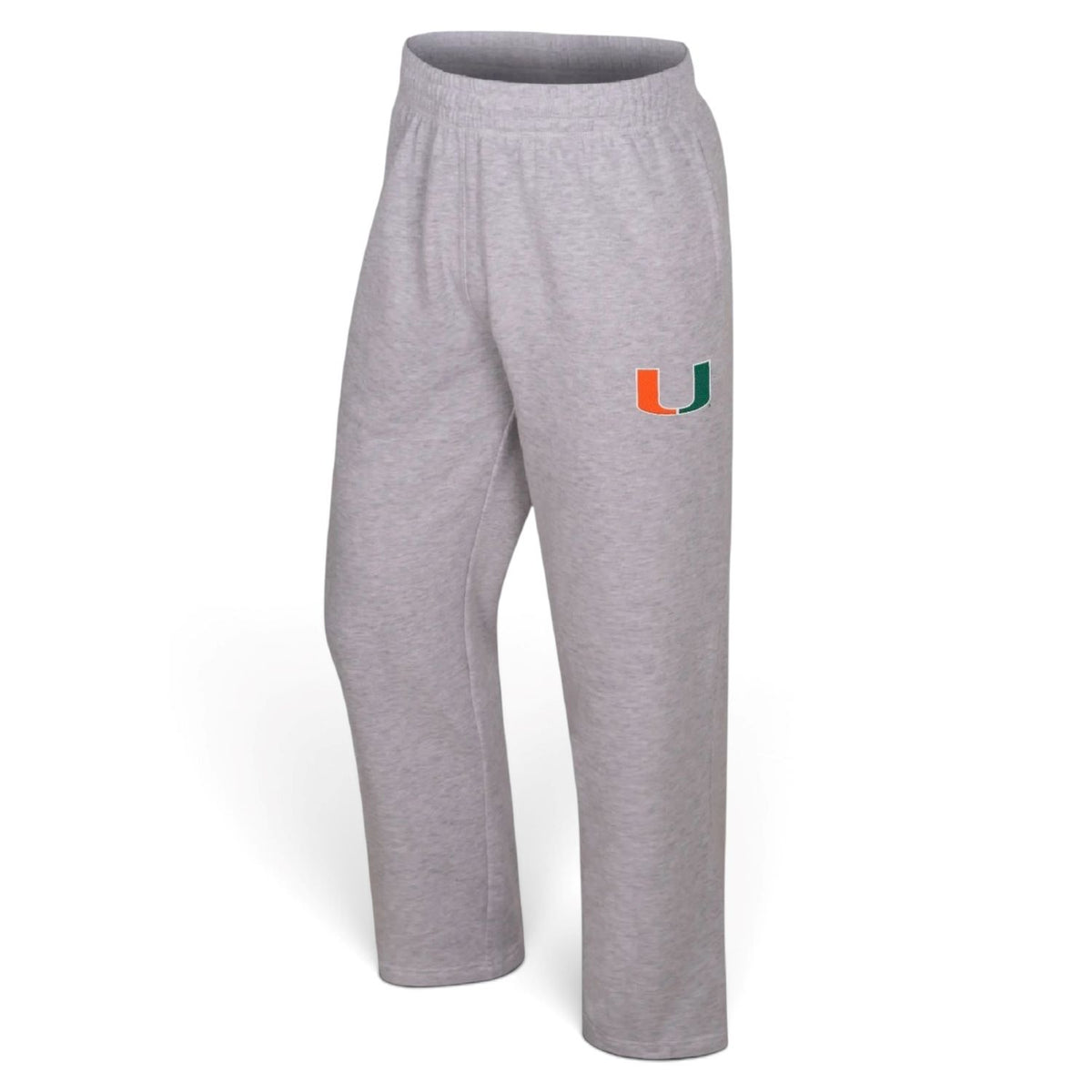Colosseum Miami Hurricanes Grey Marcus Open Bottom Pants