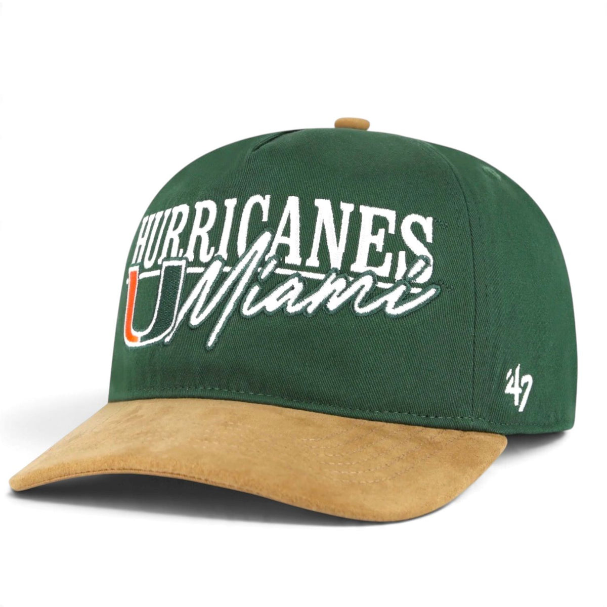 '47 Brand Miami Hurricanes Green Scribe Line Adjustable Hat