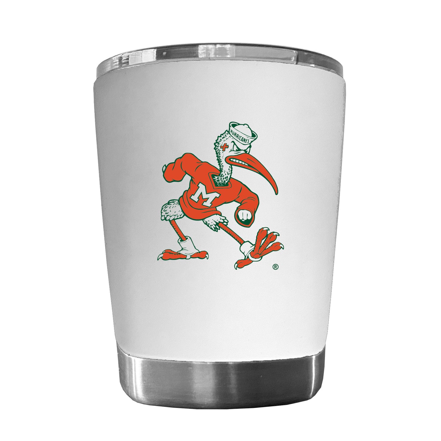 The Fanatic Group University of Miami 12oz Low Ball White Tumbler