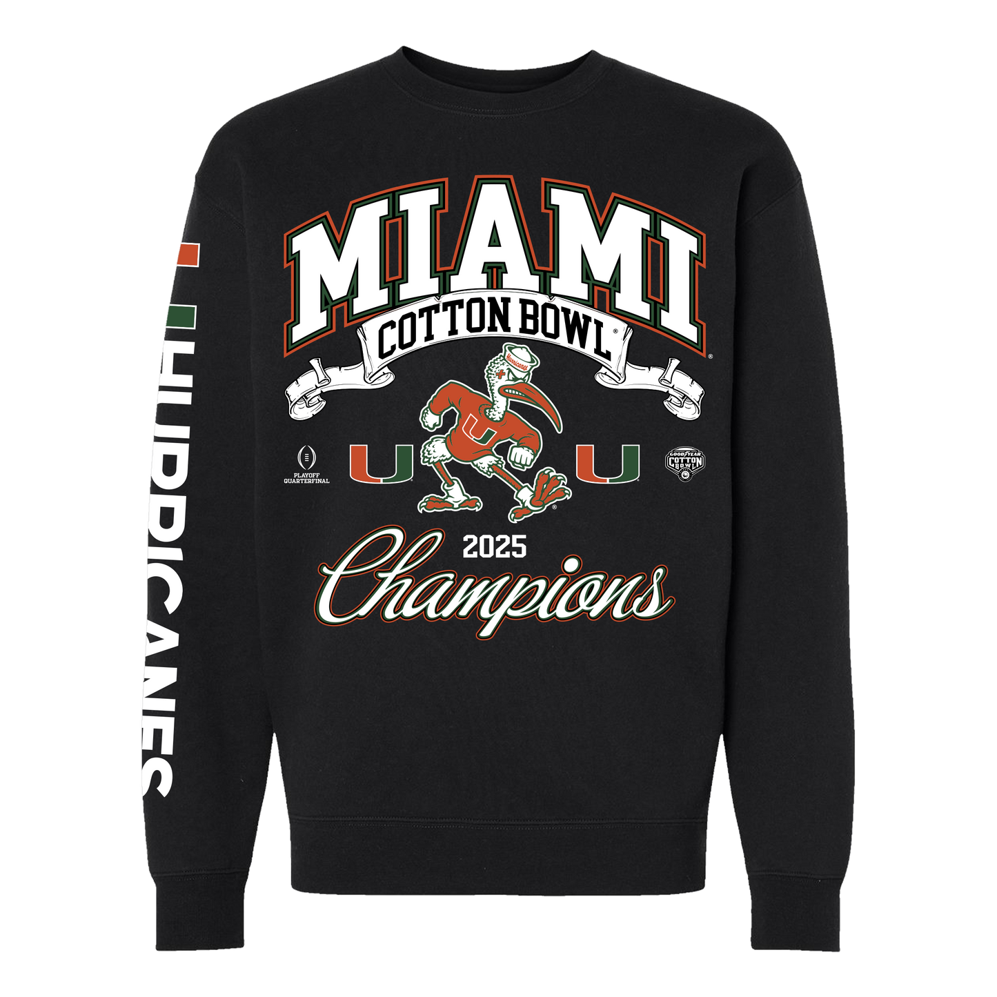 Something Inked Miami Hurricanes Black College Football Playoff Cotton Bowl Champions Crew