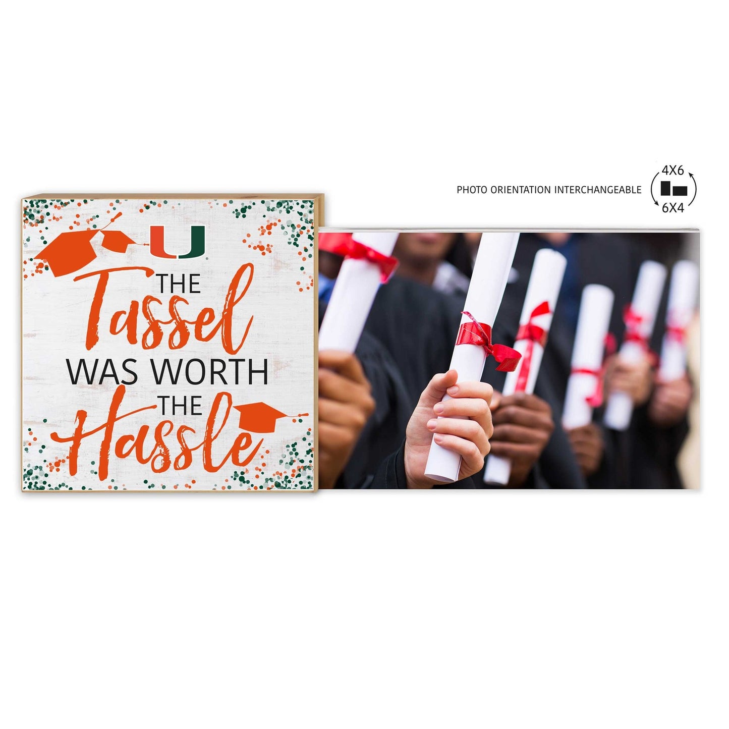 KH Sports Fan Inc. University of Miami "The Tassel was Worth the Hassle" 4"x6" Picture Frame