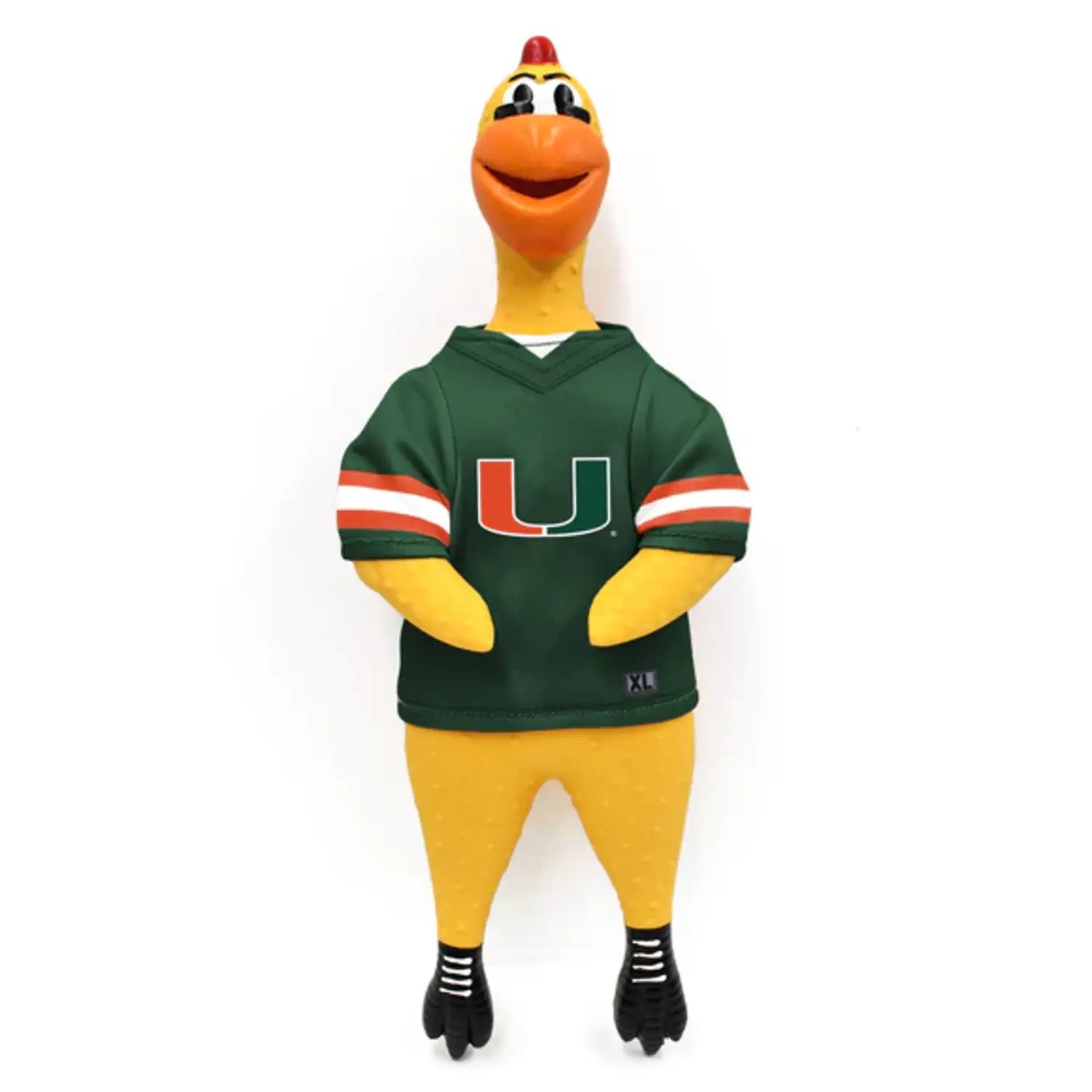 LITTLEARTH University of Miami Yellow Cluckenberry Pet Toy