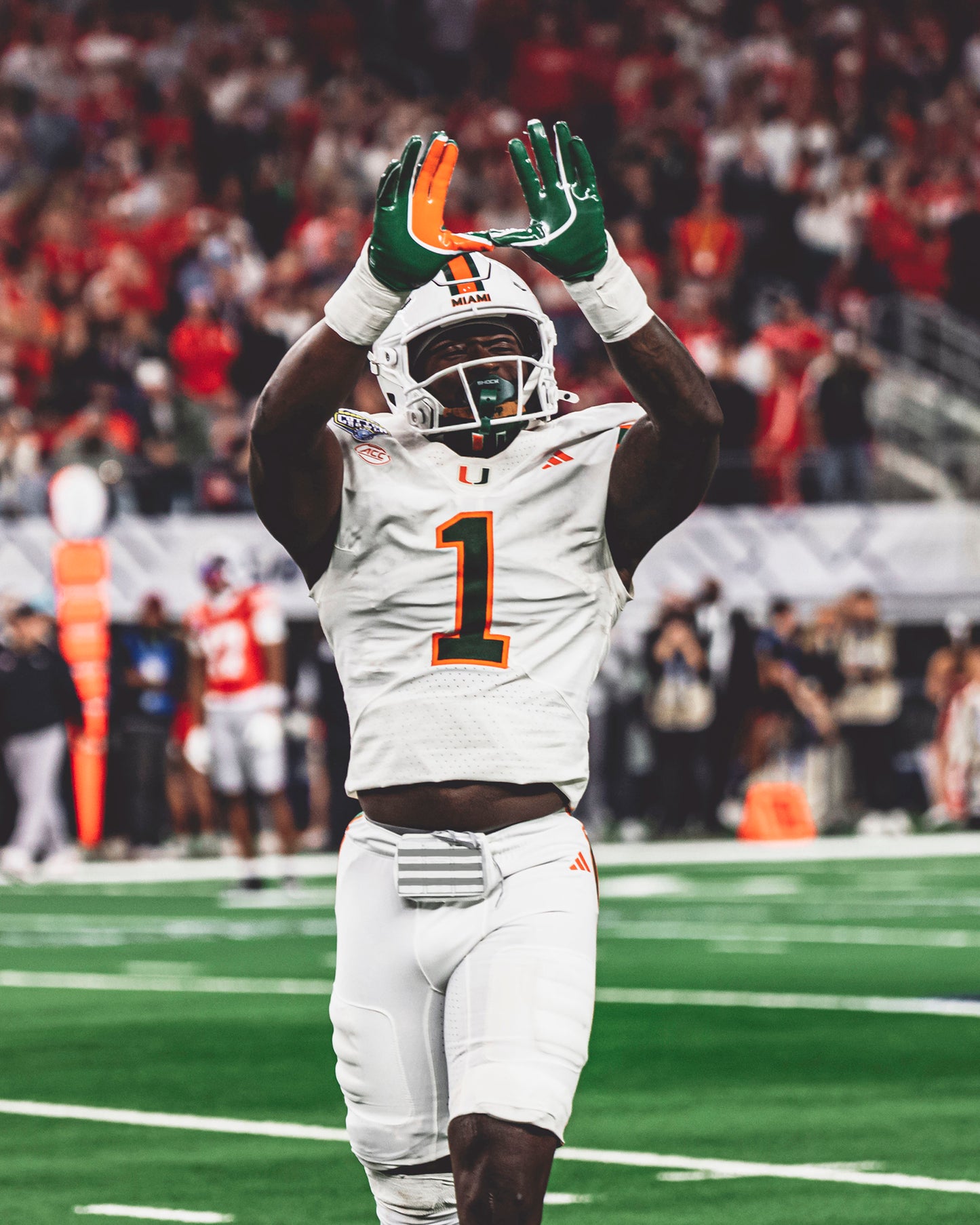 University of Miami Miami Hurricanes Student-Athlete #1 Mohamed Toure 8" x 10" 2026 Cotton Bowl  Autographed Photo