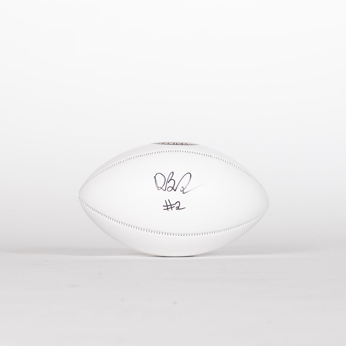 Baden Sports Miami Hurricanes Student Athlete #2 Damari Brown Autographed White Full Size Football