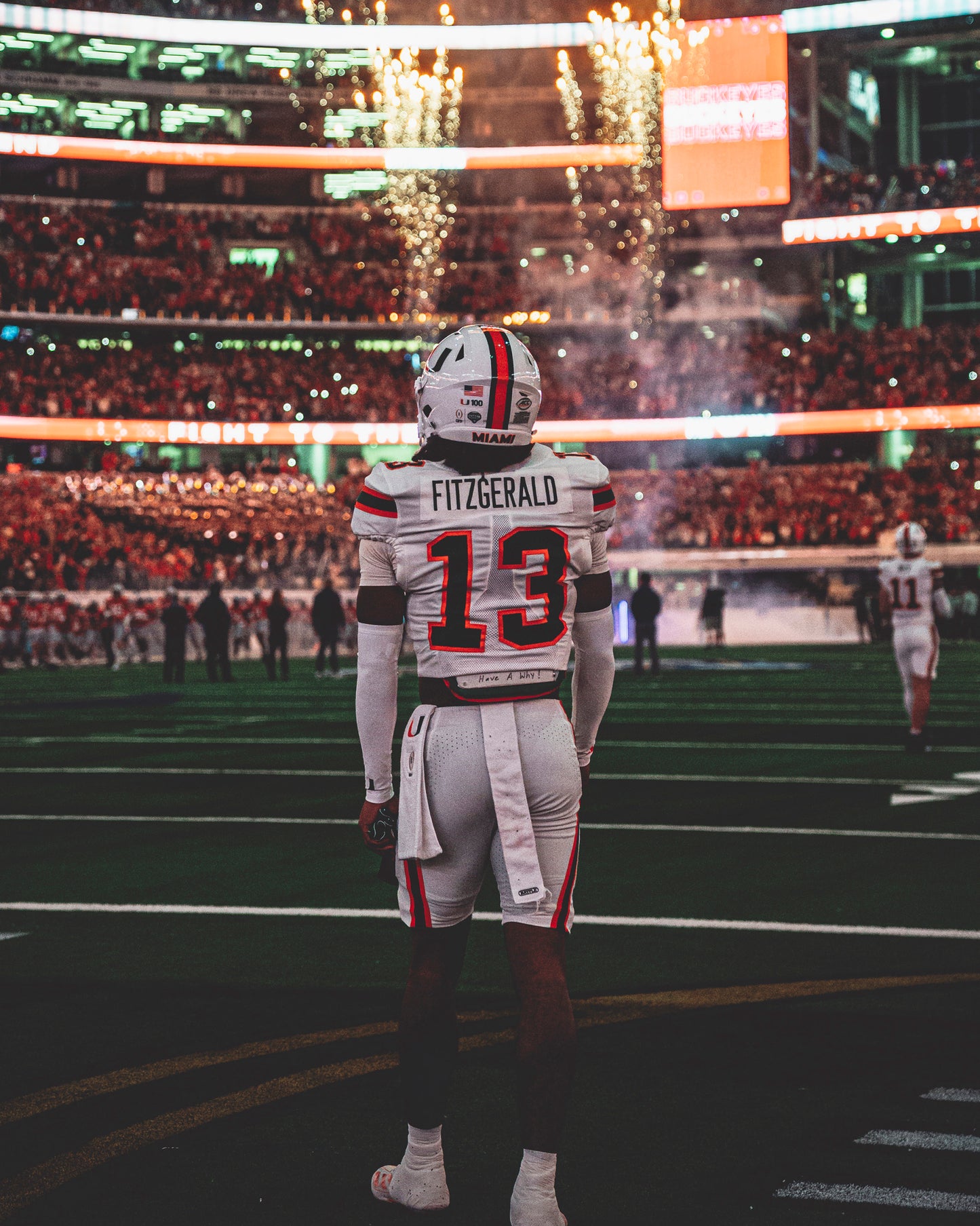 University of Miami Miami Hurricanes Student-Athlete #13 Bryce Fitzgerald 8" x 10" 2025 College Football Playoff  Autographed Photo