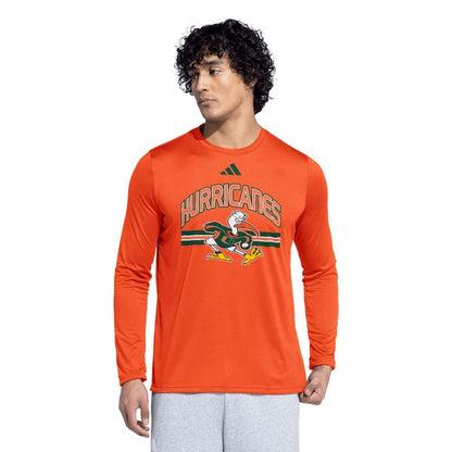 adidas Miami Hurricanes Orange 2001 Collection Longsleeve Sebastian T-Shirt