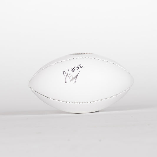 Baden Sports Miami Hurricanes Student Athlete #52 James Brockermeyer Autographed White Full Size Football