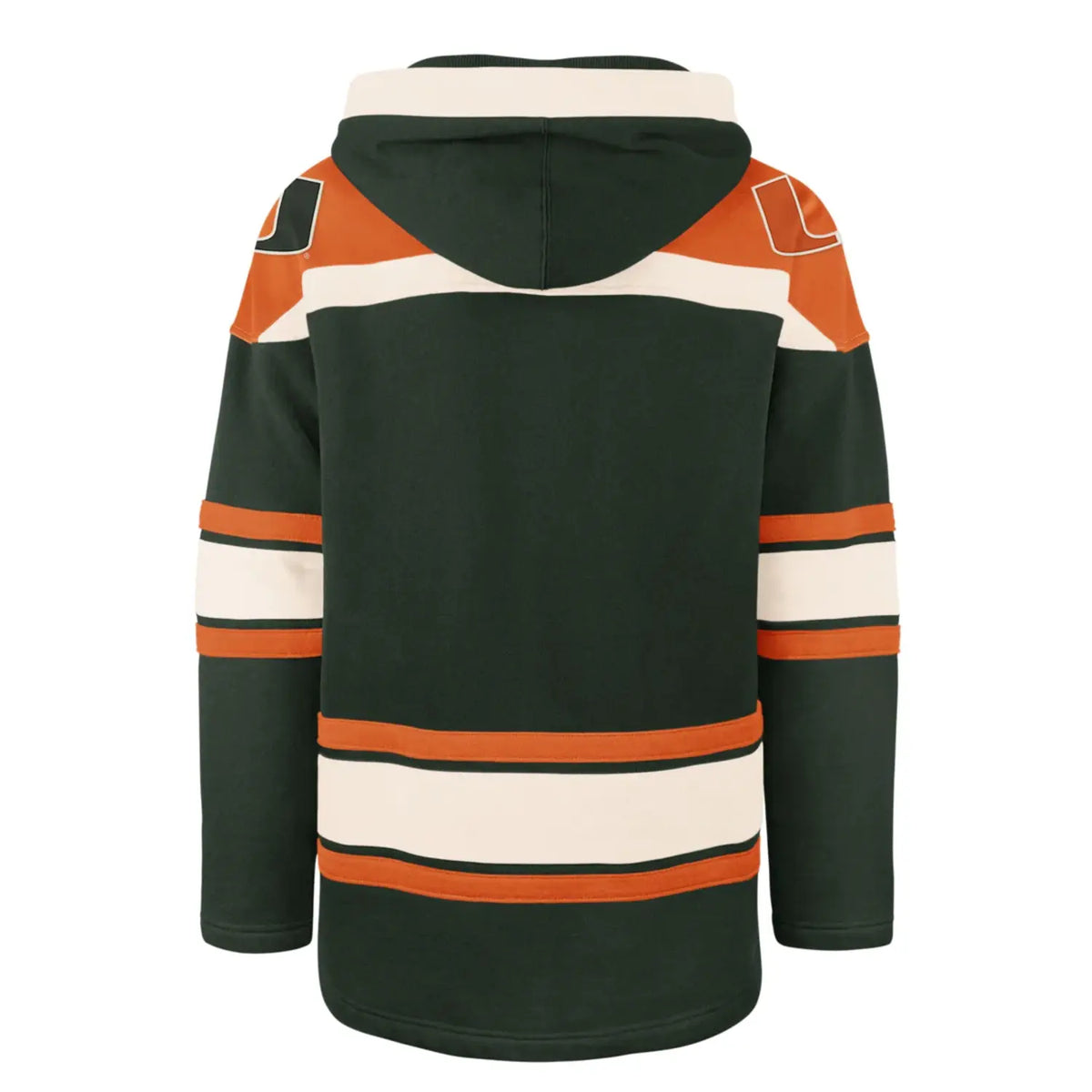 &#39;47 Brand Miami Hurricanes Dark Green Superior Lacer Hockey Hoodie