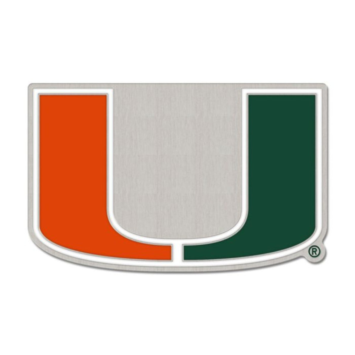 WinCraft University of Miami Silver Logo Lapel Pin