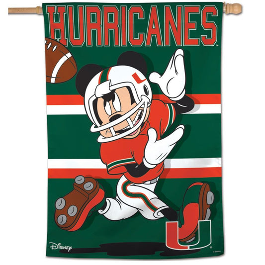 WinCraft Miami Hurricanes Disney Vertical Flag 28" X 40"