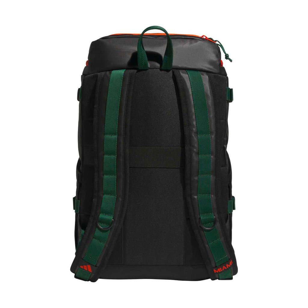 adidas Miami Hurricanes Black Team U Backpack