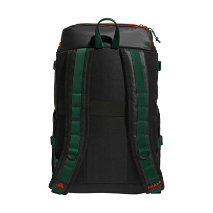 adidas Miami Hurricanes Black Team U Backpack