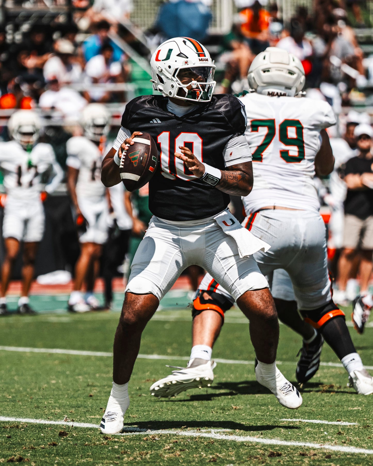 University of Miami Miami Hurricanes Student-Athlete #10 Darian Mensah 8" x 10" 2026 Spring Game  Autographed Photo