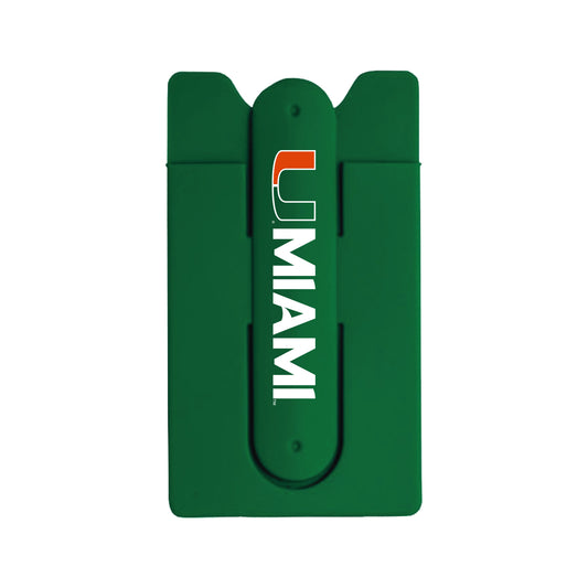 Jardine University of Miami Green Phone Wallet with Kickstand