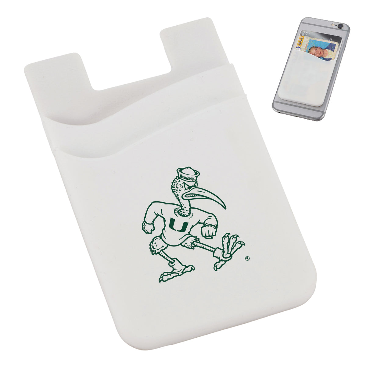 Jardine Miami Hurricanes Ibis White Phone Wallet